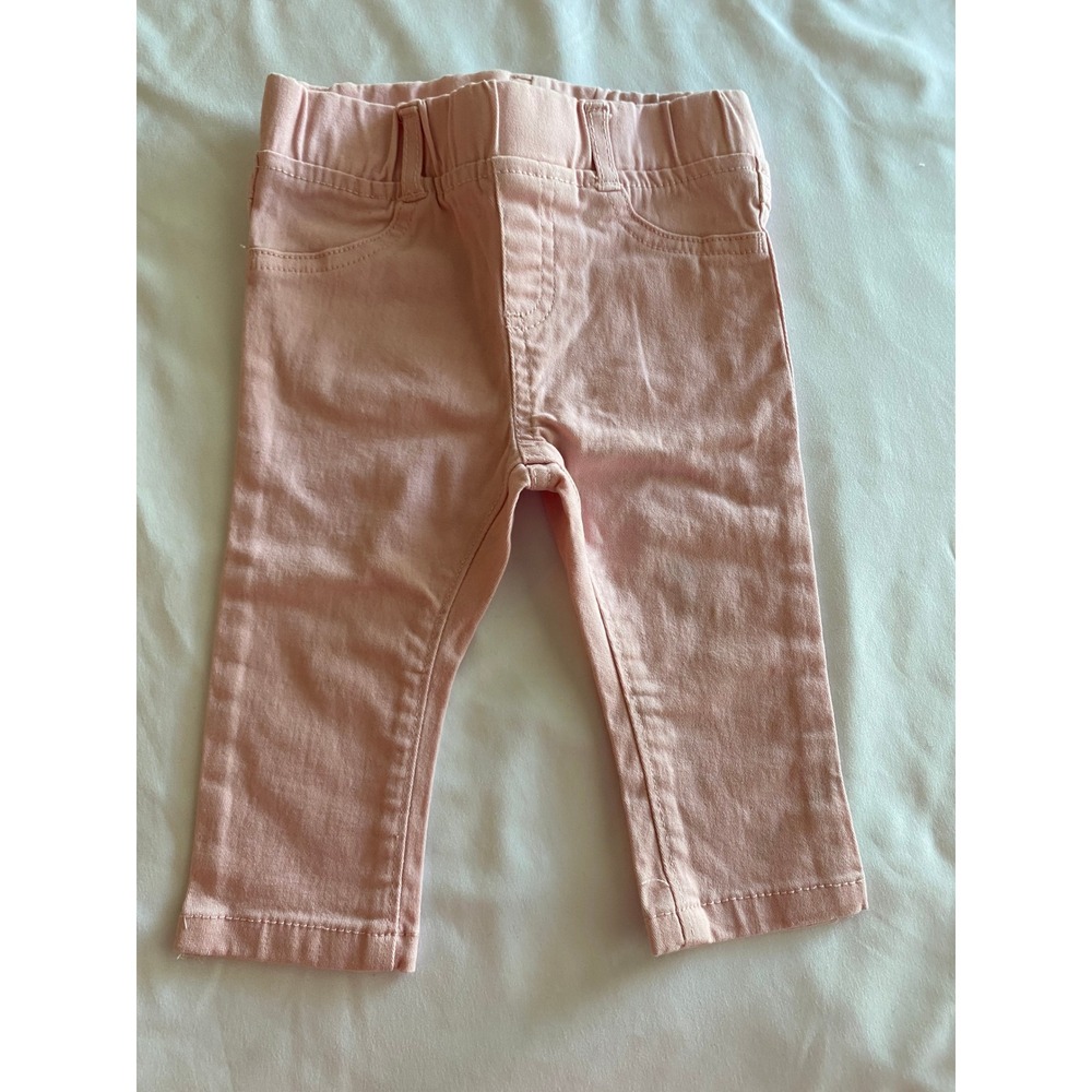 Garanimals Baby Girl Solid Stretch Twill Jeggings Size 6-9M Pink GNGF2141670